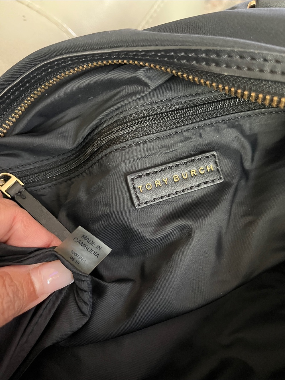 Tory Burch Black Nylon Bag - Picture 2 of 12